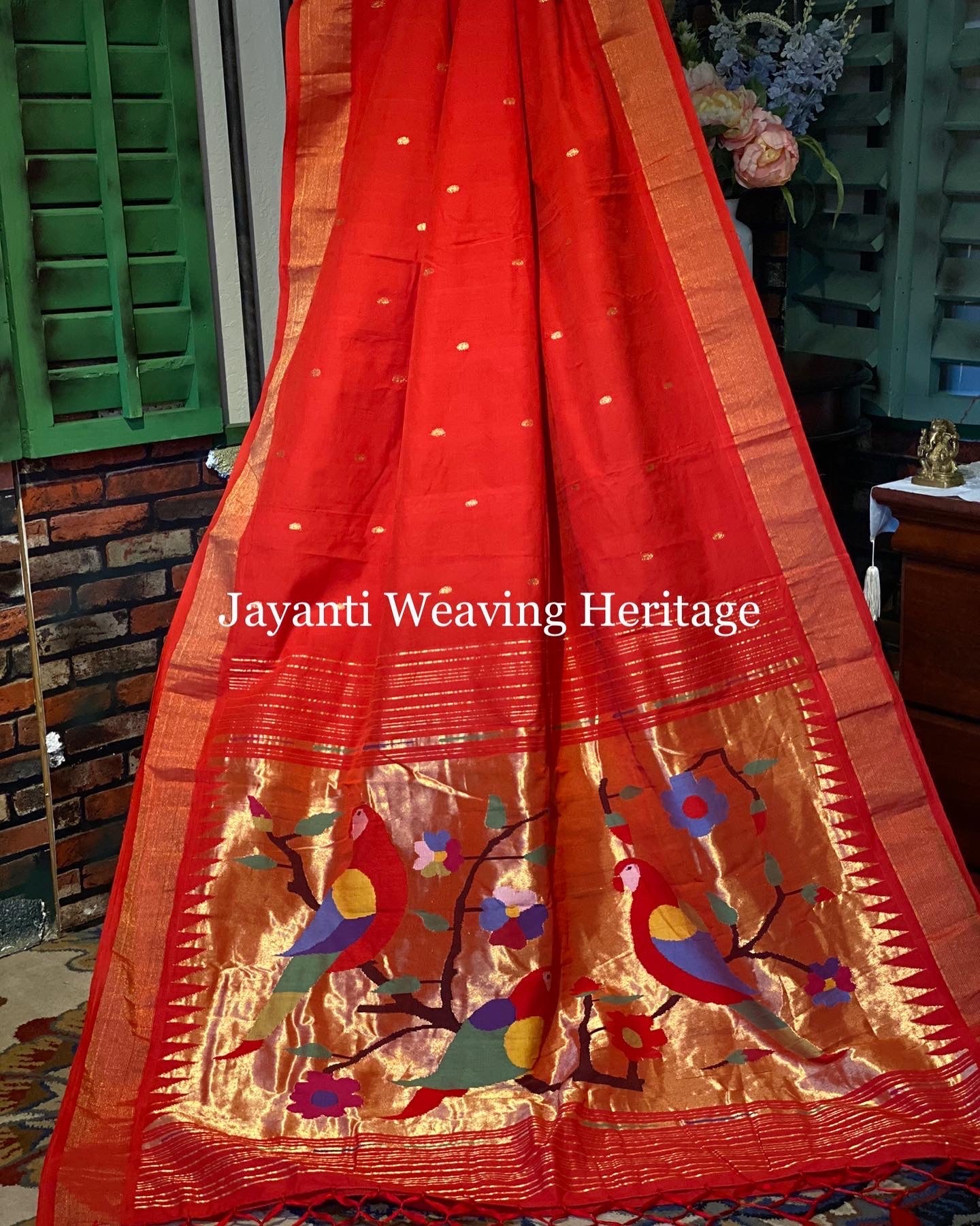 Handloom cotton Paithani