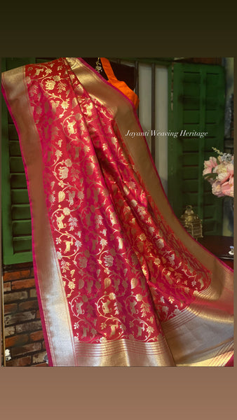 Shikargah silk Banarasi