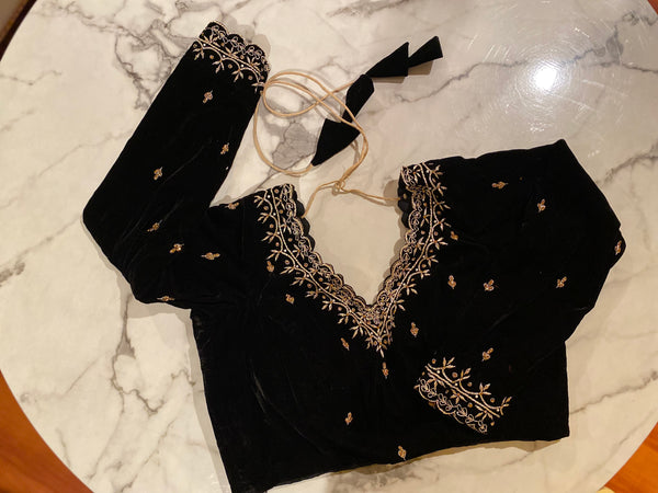 Black Velvet Blouse